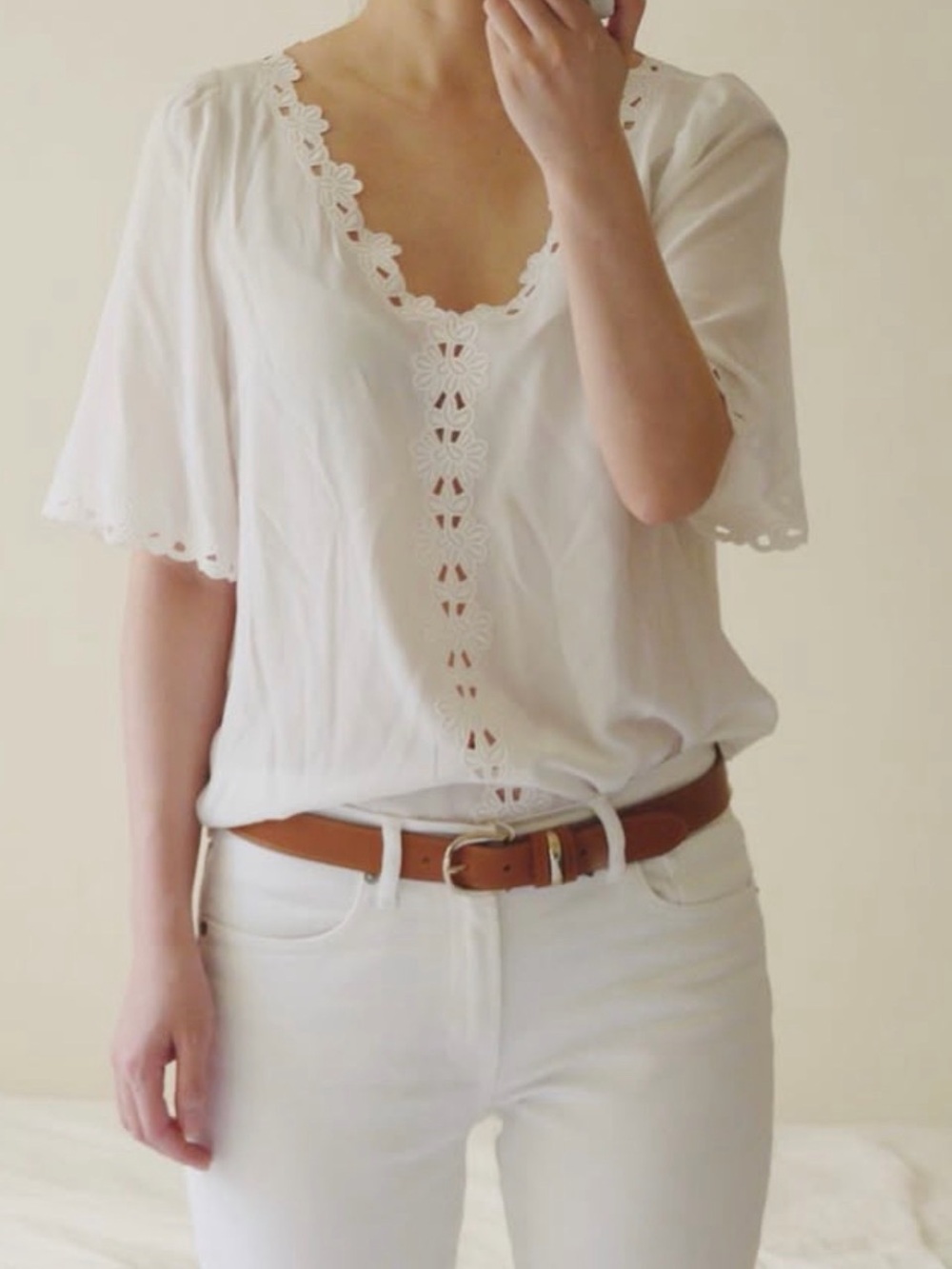 Sezane Ilonie Blouse in Ecru - Picture 5 of 11